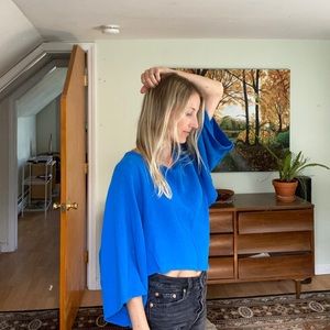 Oh my gauze royal blue shirt